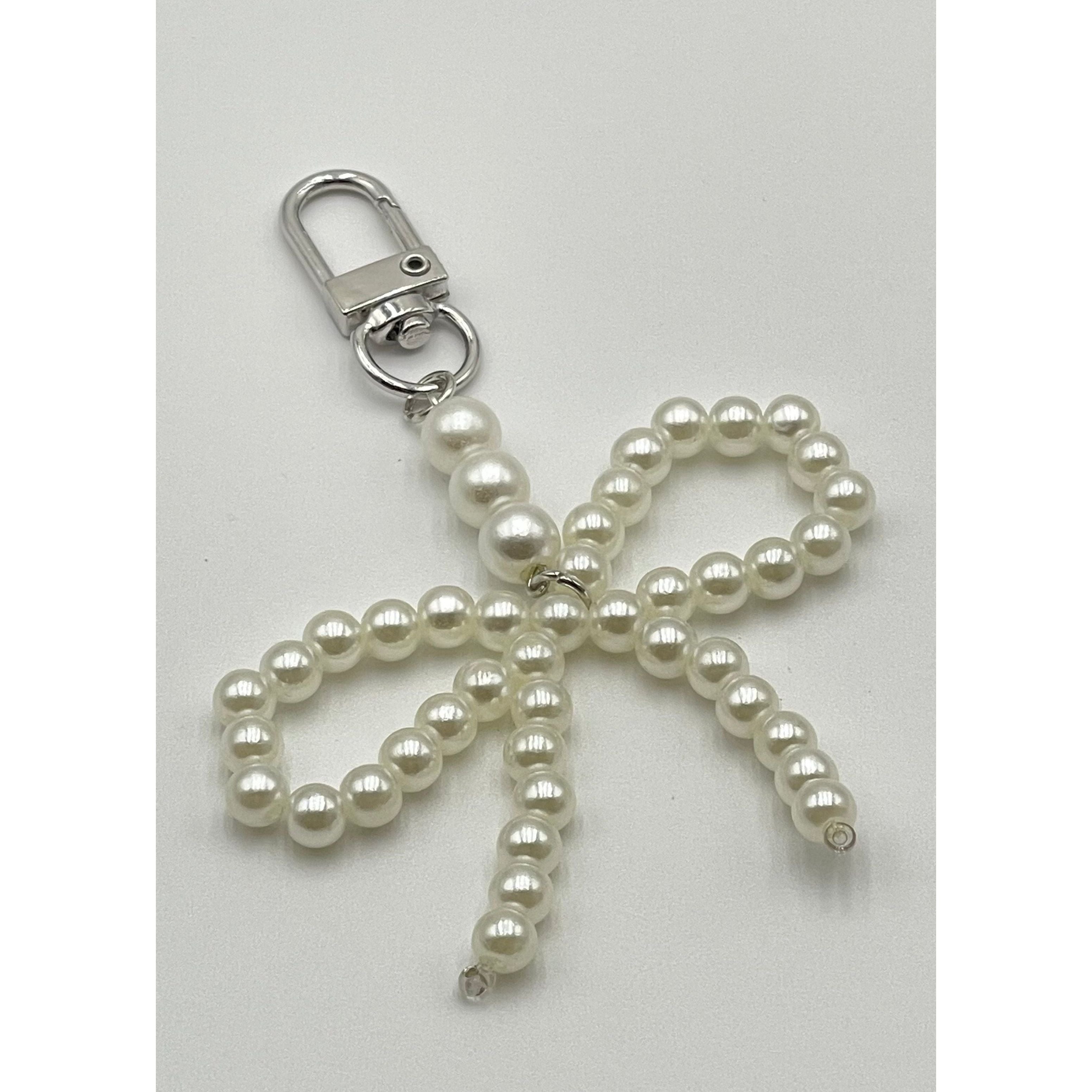 Pearl Bow Keychain Bag Charm